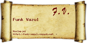 Funk Vazul névjegykártya